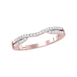 Diamond Band Ring Guard Enhancer 1/6 Cttw 14kt Rose Gold