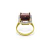Image 1 : Genuine 7.7 ctw Garnet & Diamond Ring 14KT Yellow Gold - REF-84V3W