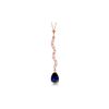 Image 1 : Genuine 1.79 ctw Sapphire & Diamond Necklace 14KT Rose Gold - REF-40Z7N