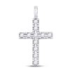 Image 1 : Diamond Cross Faith Pendant 1/4 Cttw 10kt White Gold
