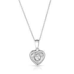 0.25 CTW Diamond Necklace 14K White Gold - REF-46M9F