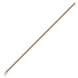 Round Brown Diamond Tennis Bracelet 3-1/3 Cttw 14kt Rose Gold