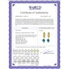 Image 2 : Genuine 3.28 ctw Blue Topaz & Diamond Earrings 14KT Yellow Gold - REF-55N3R