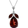 Image 1 : Genuine 6.5 ctw Garnet Necklace 14KT White Gold - REF-42X6M