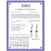 Image 2 : Genuine 9 ctw Pearl & Amethyst Earrings 14KT White Gold - REF-36K3V