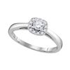Diamond Solitaire Bridal Wedding Engagement Ring 1/3 Cttw 10kt White Gold