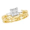 Diamond Bridal Wedding Engagement Ring Band Set 1/2 Cttw 14kt Yellow Gold