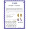 Image 2 : Genuine 6 ctw Amethyst Earrings 14KT Yellow Gold - REF-47X4M