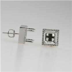 0.22 CTW Diamond Earrings 14K White Gold - REF-32R3K