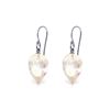Genuine 24.5 ctw White Topaz Earrings 14KT White Gold - REF-40Z5N