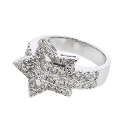 0.83 CTW Diamond Ring 18K White Gold - REF-108R7K