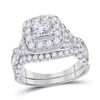 Diamond Bridal Wedding Engagement Ring Band Set 2.00 Cttw 14kt White Gold