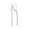 Image 1 : Round Pave-set Diamond Stick Dangle Earrings 1/4 Cttw 10kt White Gold