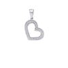Image 1 : Diamond Heart Pendant 1/10 Cttw 10kt White Gold