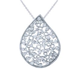 1.16 CTW Diamond Necklace 18K White Gold - REF-140K8W