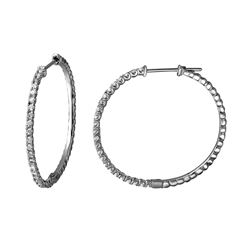 0.81 CTW Diamond Earrings 14K White Gold - REF-79W2H