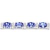 Image 2 : 9.43 ctw Tanzanite & Diamond Bracelet 14K White Gold - REF-154F2W