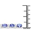Image 3 : 9.43 ctw Tanzanite & Diamond Bracelet 14K White Gold - REF-154F2W