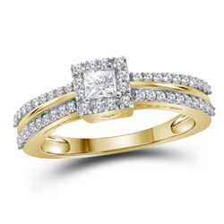 Diamond Bridal Wedding Engagement Ring 1/2 Cttw 14kt Yellow Gold