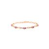 Image 1 : Genuine 3.39 ctw Pink Topaz & Diamond Bracelet 14KT Rose Gold - REF-82Z5N