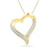Image 1 : Diamond Heart Pendant 1/10 Cttw 10kt Yellow Gold