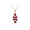 Genuine 3.15 ctw Ruby Necklace 14KT Yellow Gold - REF-38V6W