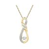 Image 1 : Diamond Moving Twinkle Solitaire Infinity Pendant 1/6 Cttw 10kt Yellow Gold