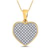 Image 1 : Diamond Heart Pendant 1/4 Cttw 10kt Yellow Gold