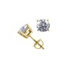 Image 1 : 14K Yellow Gold 2.02 ctw Natural Diamond Stud Earrings - REF-519V2G