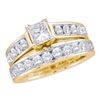 Diamond Bridal Wedding Engagement Ring Band Set 2.00 Cttw 14kt Yellow Gold