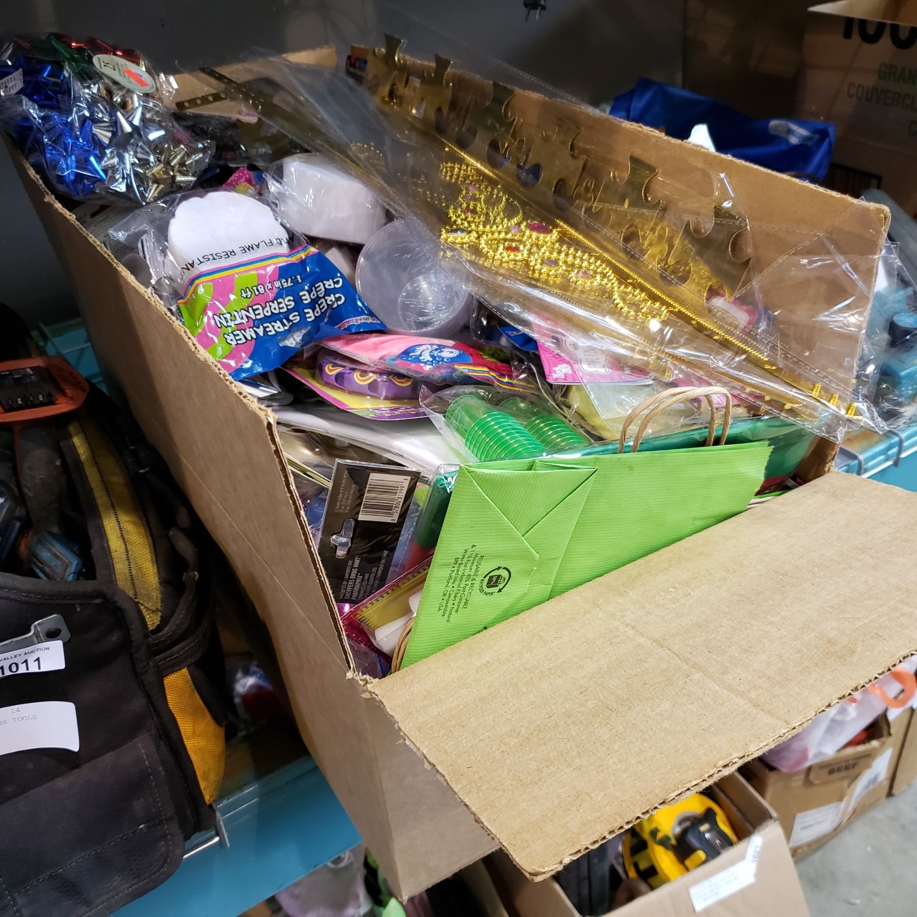 BOX OF NEW PARTY SUPPLIES - Big Valley Auction