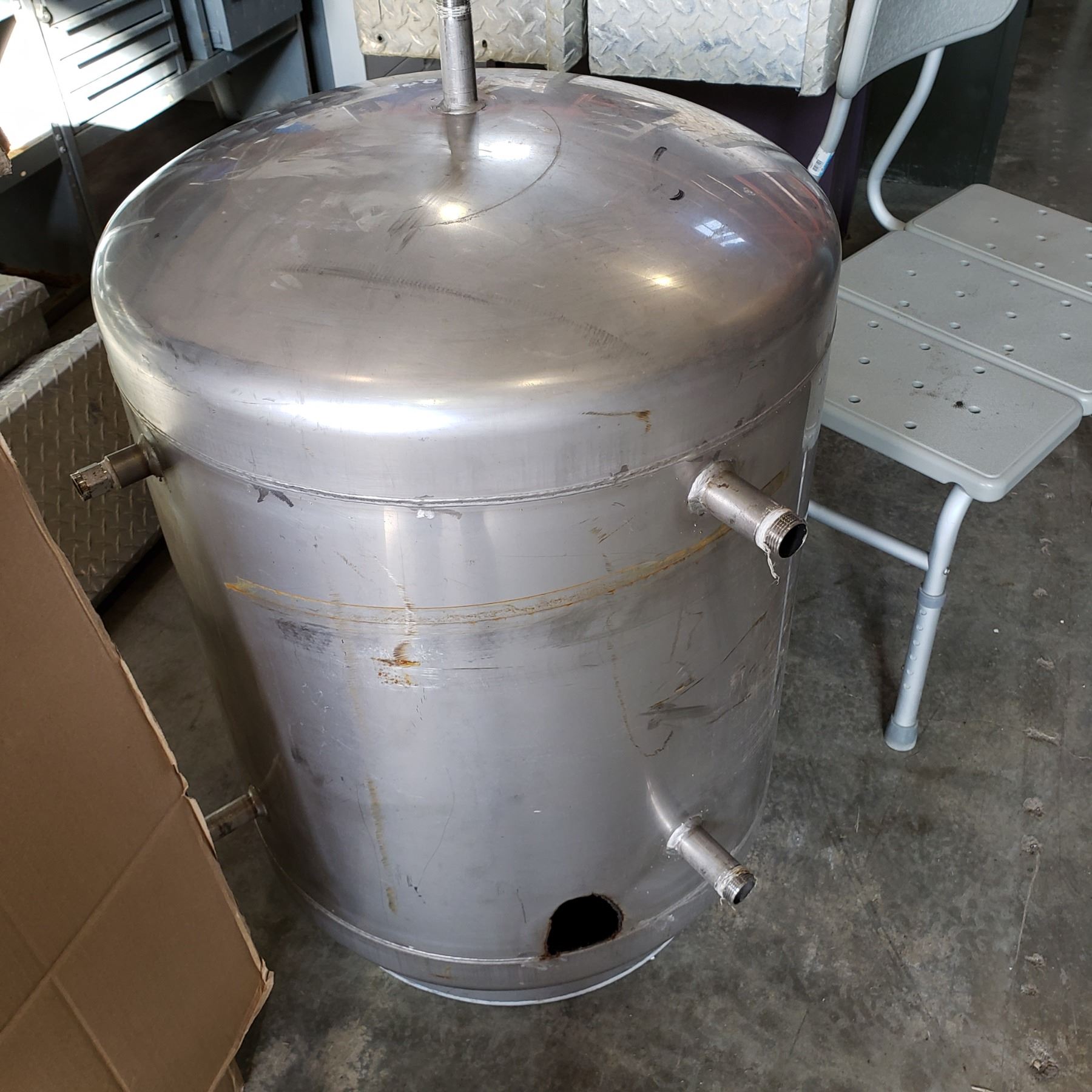 LARGE STAINLESS STEEL CONTAINER