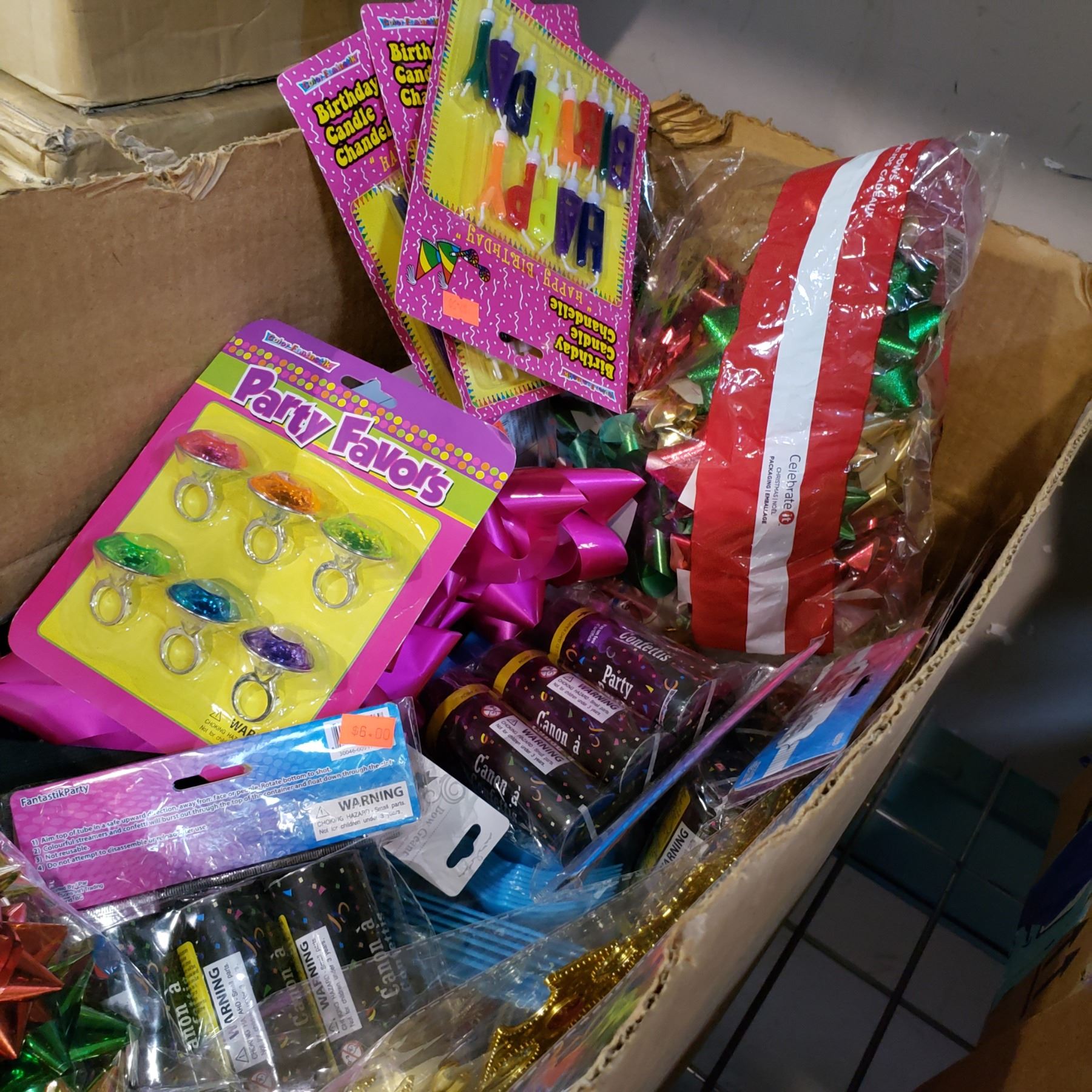 BOX OF NEW PARTY SUPPLIES - Big Valley Auction