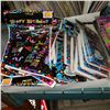 Image 2 : LOT OFNEW  GREETING CARDS, BIRTHDAY INVITES AND FOIL BANNERS