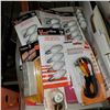 Image 2 : TRAY OF ELECTRICAL PLUGS, FUSES, CORDS AND LIGHTS