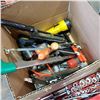Image 2 : BOX OF CLAMPS AND ASSORTED SHOP STUFF AND TRAY OF SOCKET SETS