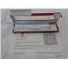 Image 1 : 14KT WHITE GOLD GENUINE 3.25CT BLUE AND WHITE SAPPHIRE BRACELET W/ APPRAISAL $2000