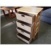 Image 2 : MAPLE STAND W/ 4 WICKER DRAWERS