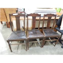 3 VINTAGE DINING CHAIRS