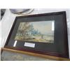 Image 2 : VINTAGE PAINTING ON BOARD AND FRAMED WATERCOLOR