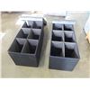 Image 2 : E BLACK LEATHER STORAGE OTTOMANS