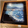 Image 2 : DECORATIVE MIRROR, CLOCK, AND SIGNED POSTER AND GUITAR PICK