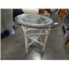 Image 2 : WICKER BASE GLASS TOP TABLE