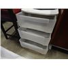 Image 2 : WHITE 3 DRAWER ROLLING STORAGE BIN