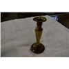Image 2 : VINTAGE CARVED WON DRESSER BOX W/ CONTENTS AND ANTIQUE CANDLESTICK