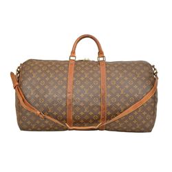 Louis Vuitton Monogram Keepall Bandouliere 60 Duffel Bag