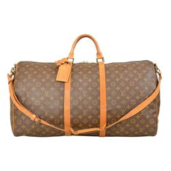 Louis Vuitton Monogram Keepall 60 Bandouliere Duffel Bag