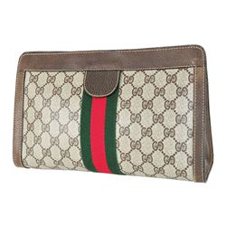 Gucci Monogram Canvas Clutch