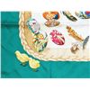 Image 10 : Authentic HERMES "Couvee d'Hermes" Egg Basket Green 100% Silk Scarf