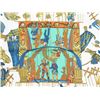 Image 2 : Authentic HERMES "LE TEMPS des MARIONNETTES" Green100% Silk Scarf